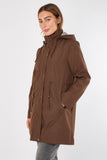 5Pcs Chocolate Hooded Drawstring Parka