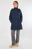 5Pcs Navy Hooded Drawstring Parka