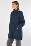5Pcs Navy Hooded Drawstring Parka