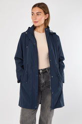 5Pcs Navy Hooded Drawstring Parka
