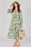 8Pcs Sage Bloom Smock Midaxi Dress