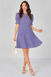 8Pcs Bluebell Polka Dot Tea Dress