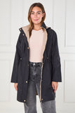 8Pcs Black and Stone Drawstring Reversible Parka