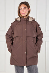 8Pcs Chocolate and Stone Reversible Parka