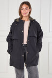 8Pcs Black and Khaki Reversible Parka