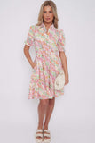8Pcs White Rainbow Leopard Print Mini Dress