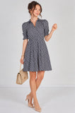 8Pcs Black White Polka Dot Tea Dress