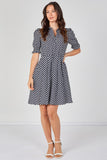 8Pcs Black White Polka Dot Tea Dress
