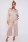 Love Sunshine Champagne Brushed Satin Trousers LS-2163-2