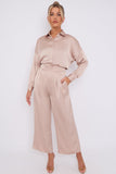 Love Sunshine Champagne Brushed Satin Trousers LS-2163-2