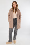 5Pcs Taupe Hooded Drawstring Parka
