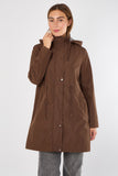 5Pcs Chocolate Hooded Drawstring Parka