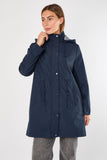 5Pcs Navy Hooded Drawstring Parka
