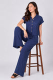 8Pcs Blue Pinstripe Shirt and Trousers set