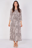 Love Sunshine Ivory Leopard Print Tie Waist Maxi Shirt Dress Belted Dress Day to Night Long Sleeve Maxi Dress NEW IN Occasionwear Shirt Dress