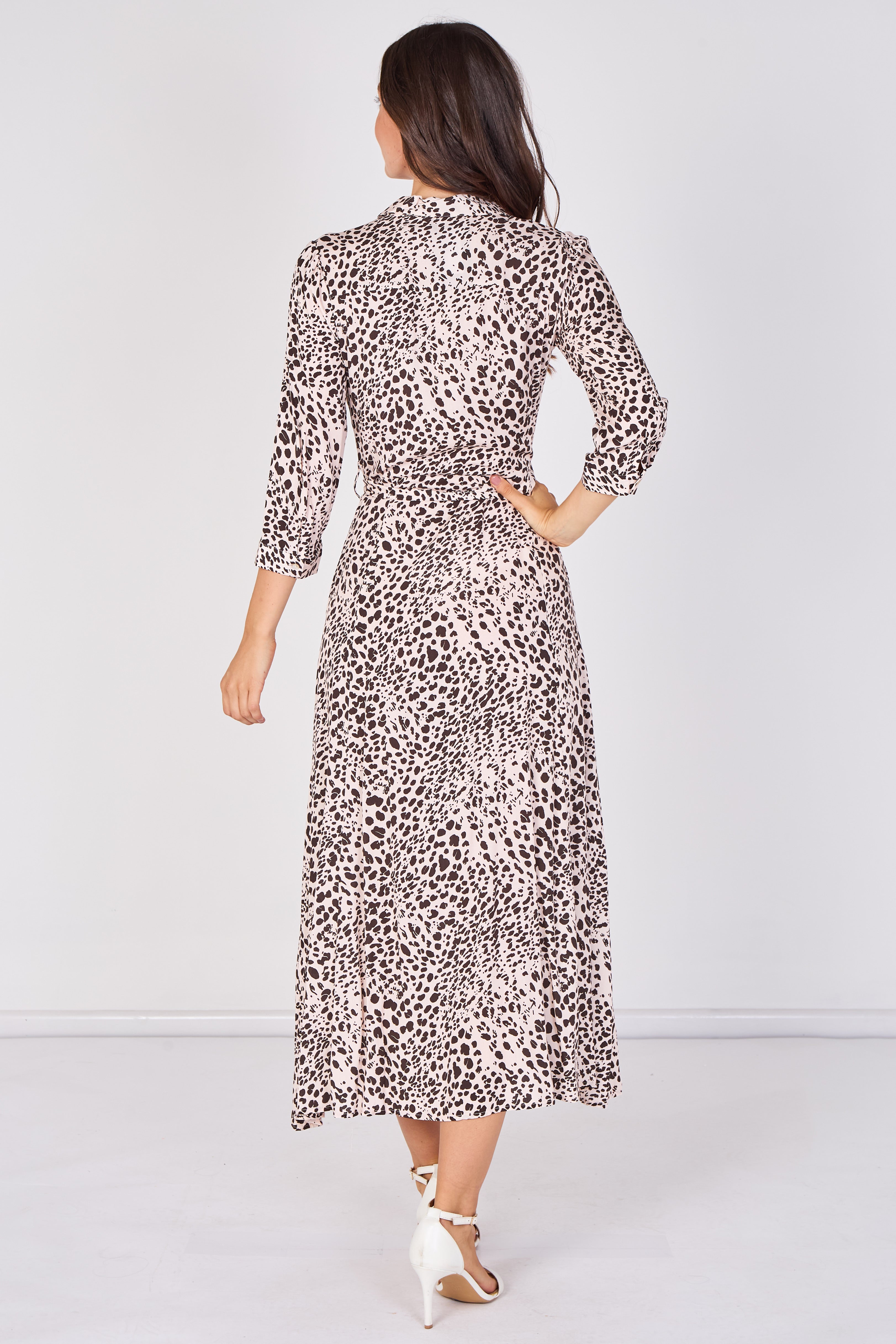 Love Sunshine Ivory Leopard Print Tie Waist Maxi Shirt Dress Belted Dress Day to Night Long Sleeve Maxi Dress NEW IN Occasionwear Shirt Dress