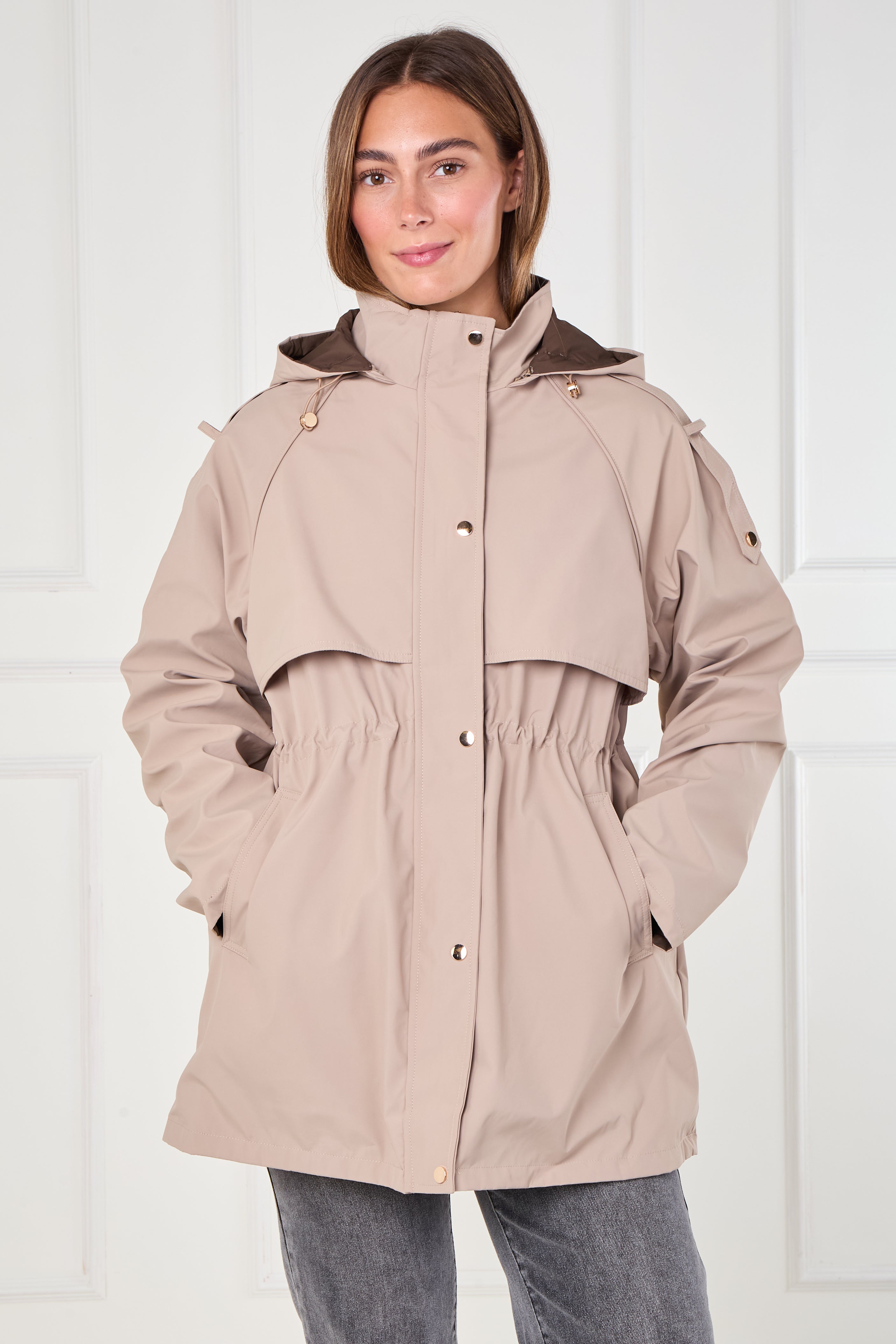 8Pcs Stone and Chocolate Reversible Parka