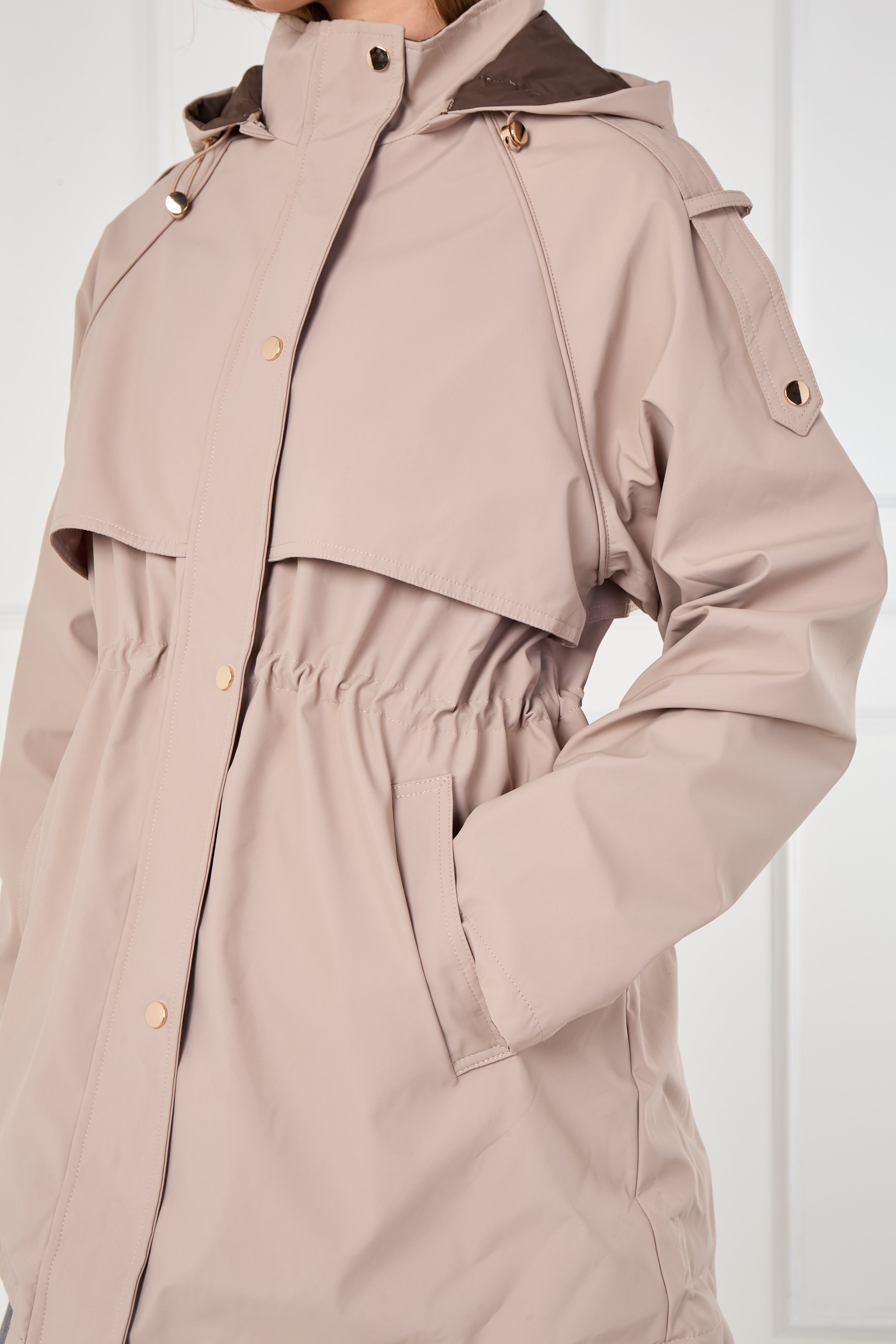 8Pcs Stone and Chocolate Reversible Parka