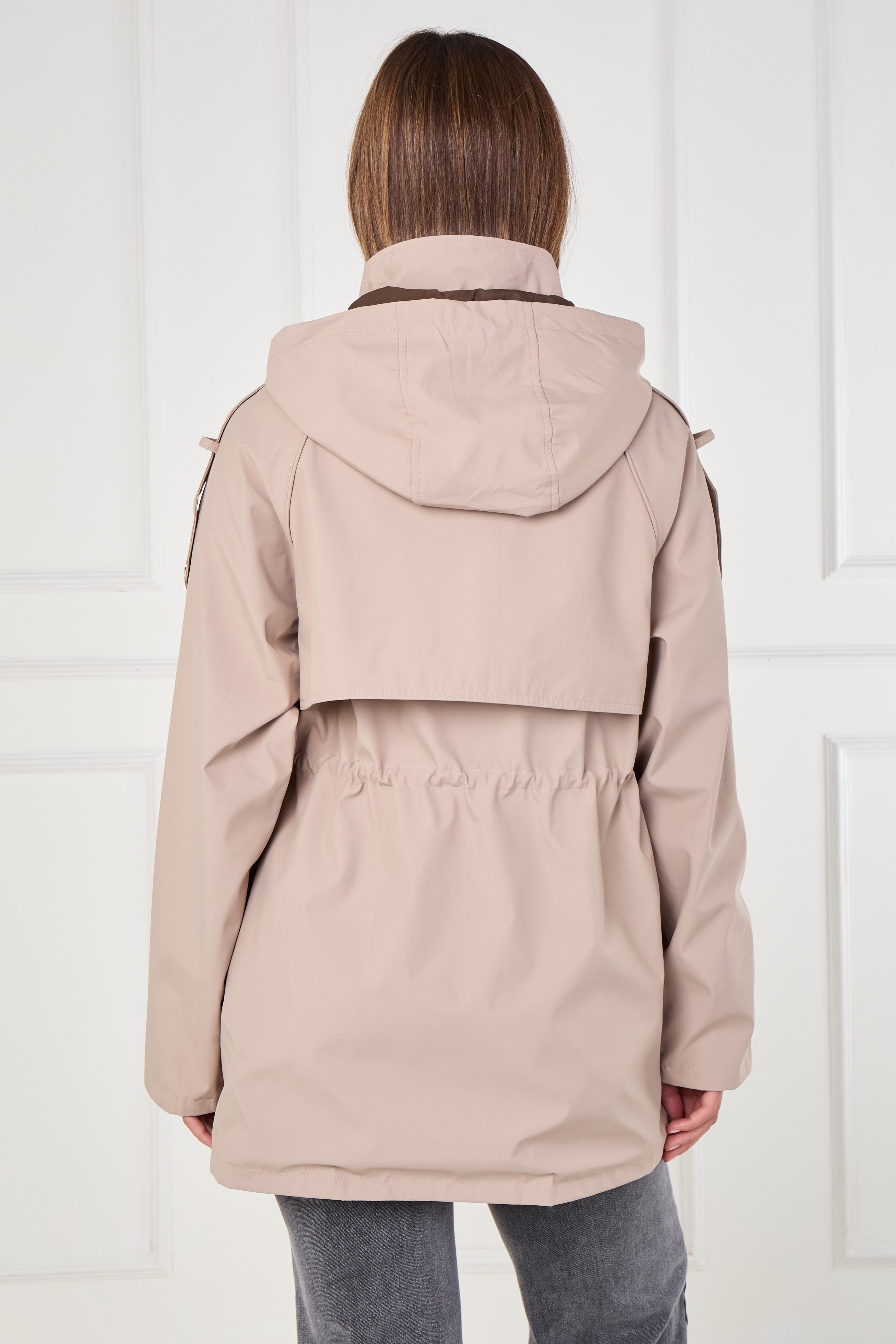 8Pcs Stone and Chocolate Reversible Parka