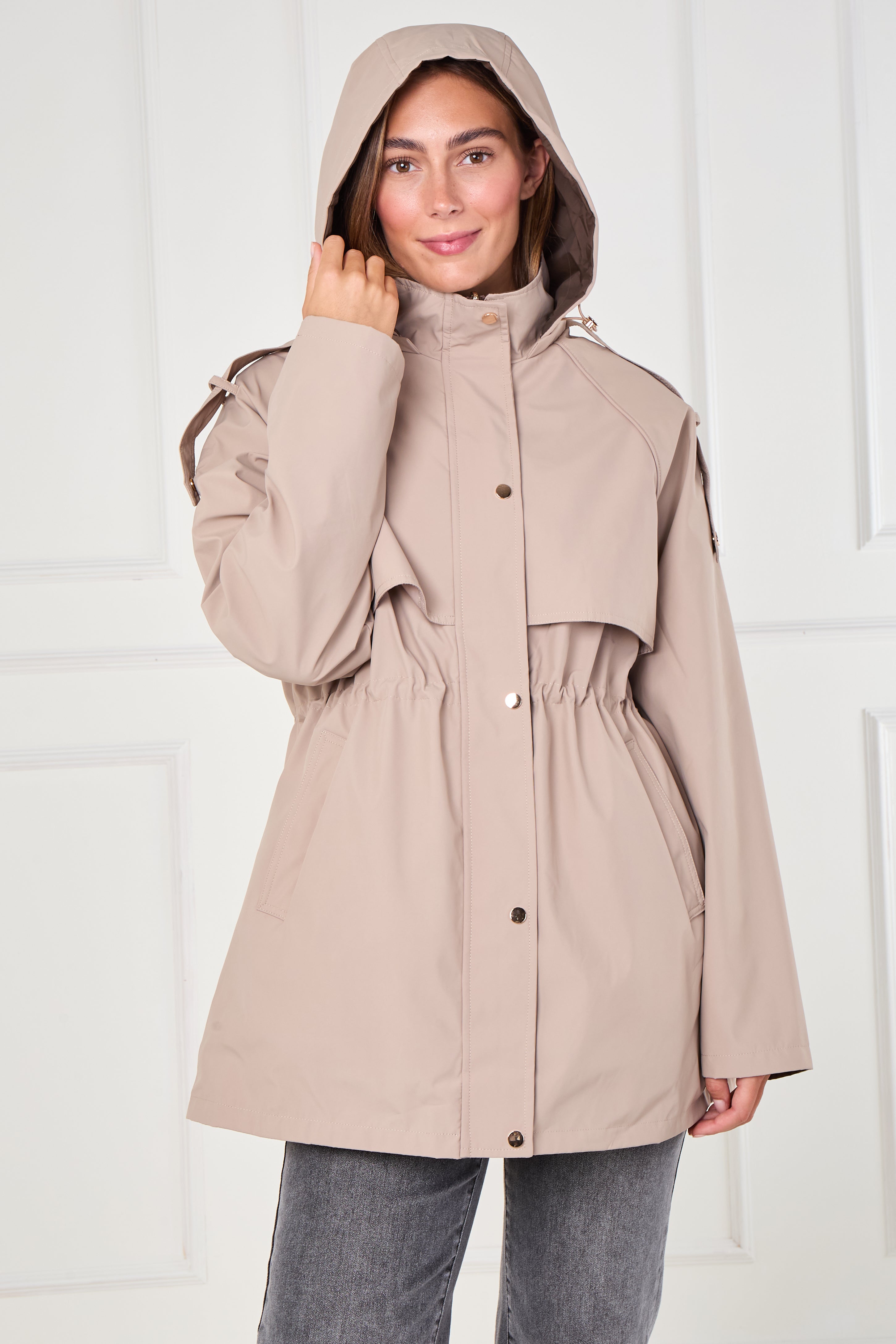 8Pcs Stone and Chocolate Reversible Parka