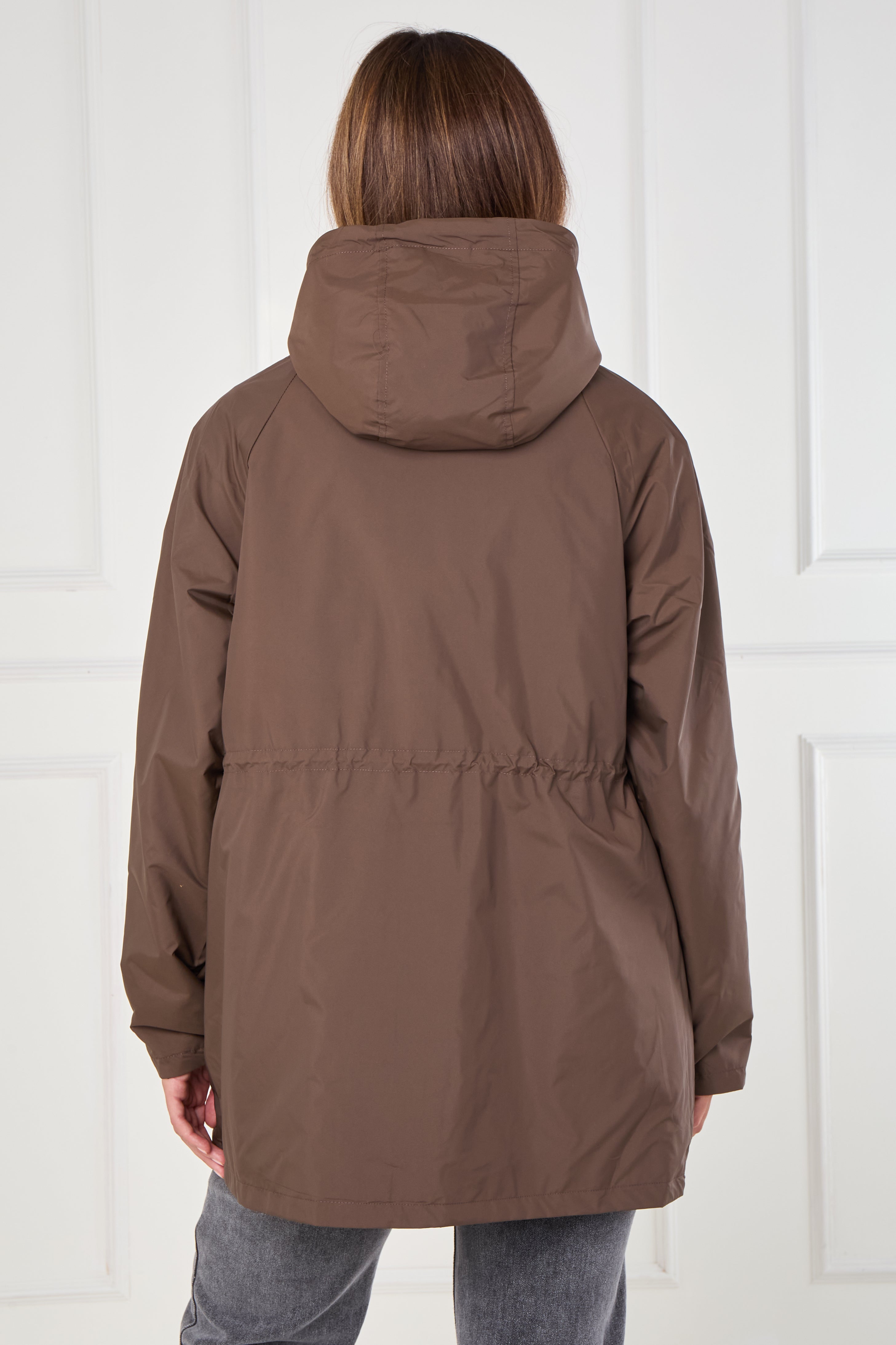 8Pcs Black and Chocolate Reversible Parka