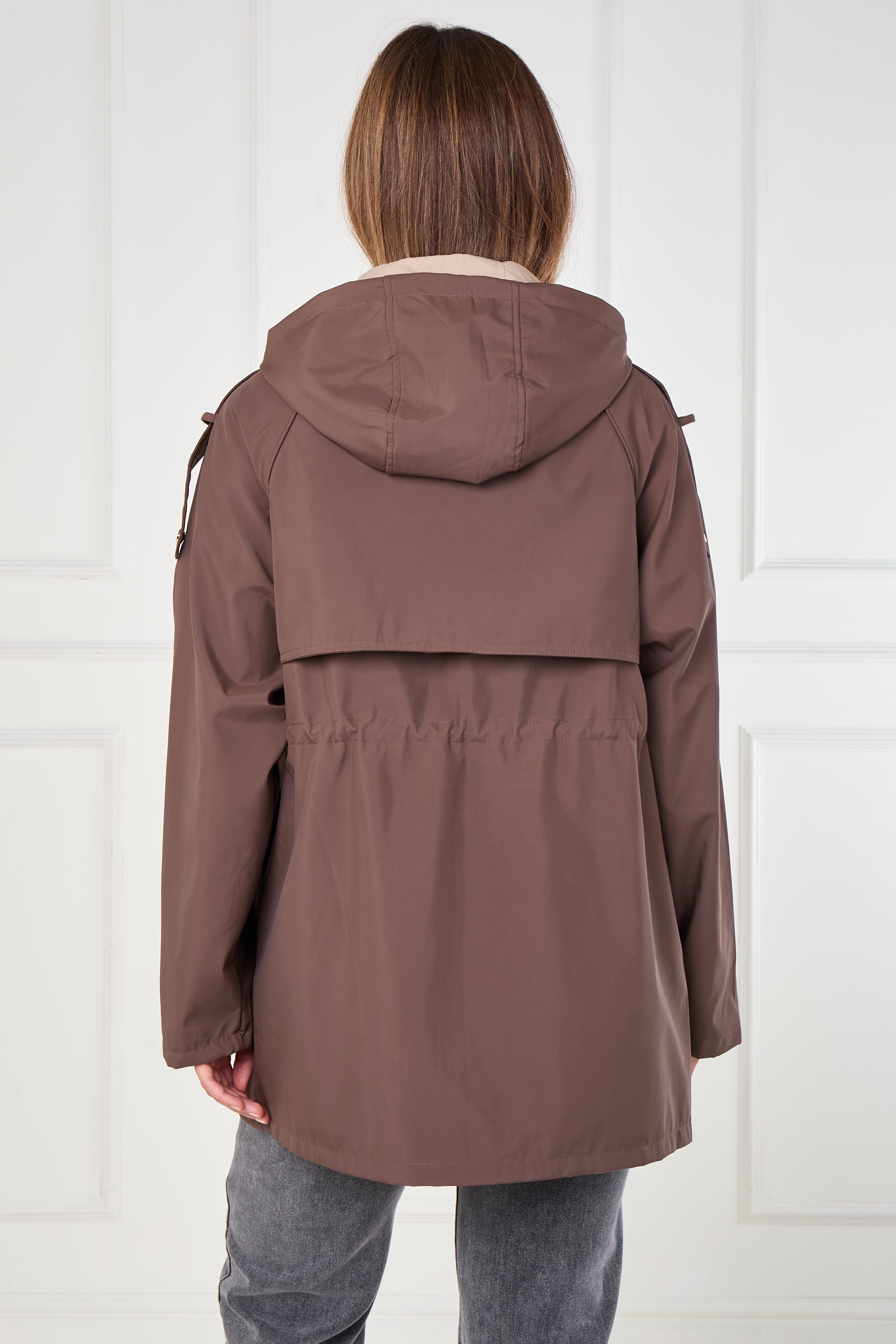 8Pcs Chocolate and Stone Reversible Parka