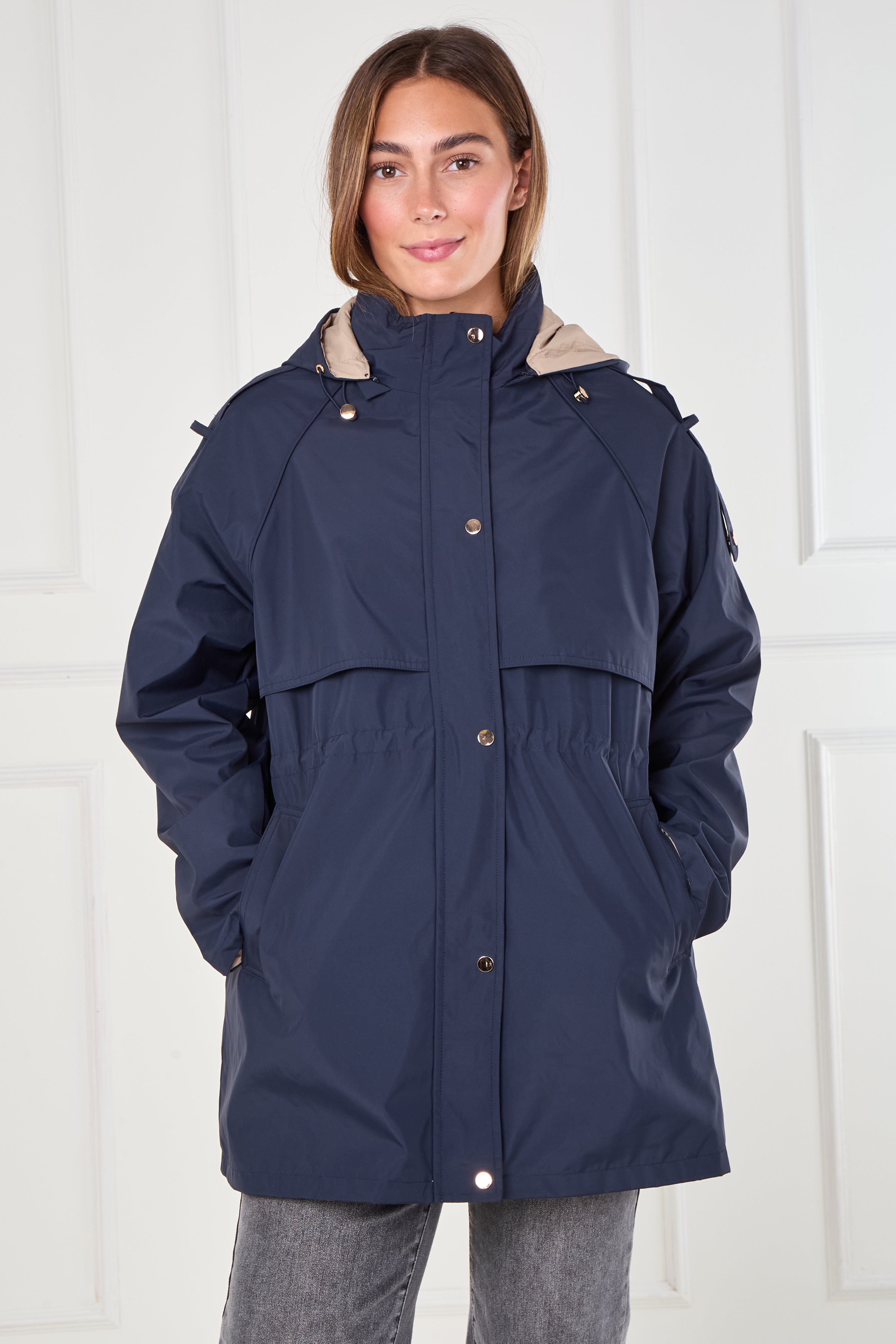 8Pcs Navy and Stone Reversible Parka