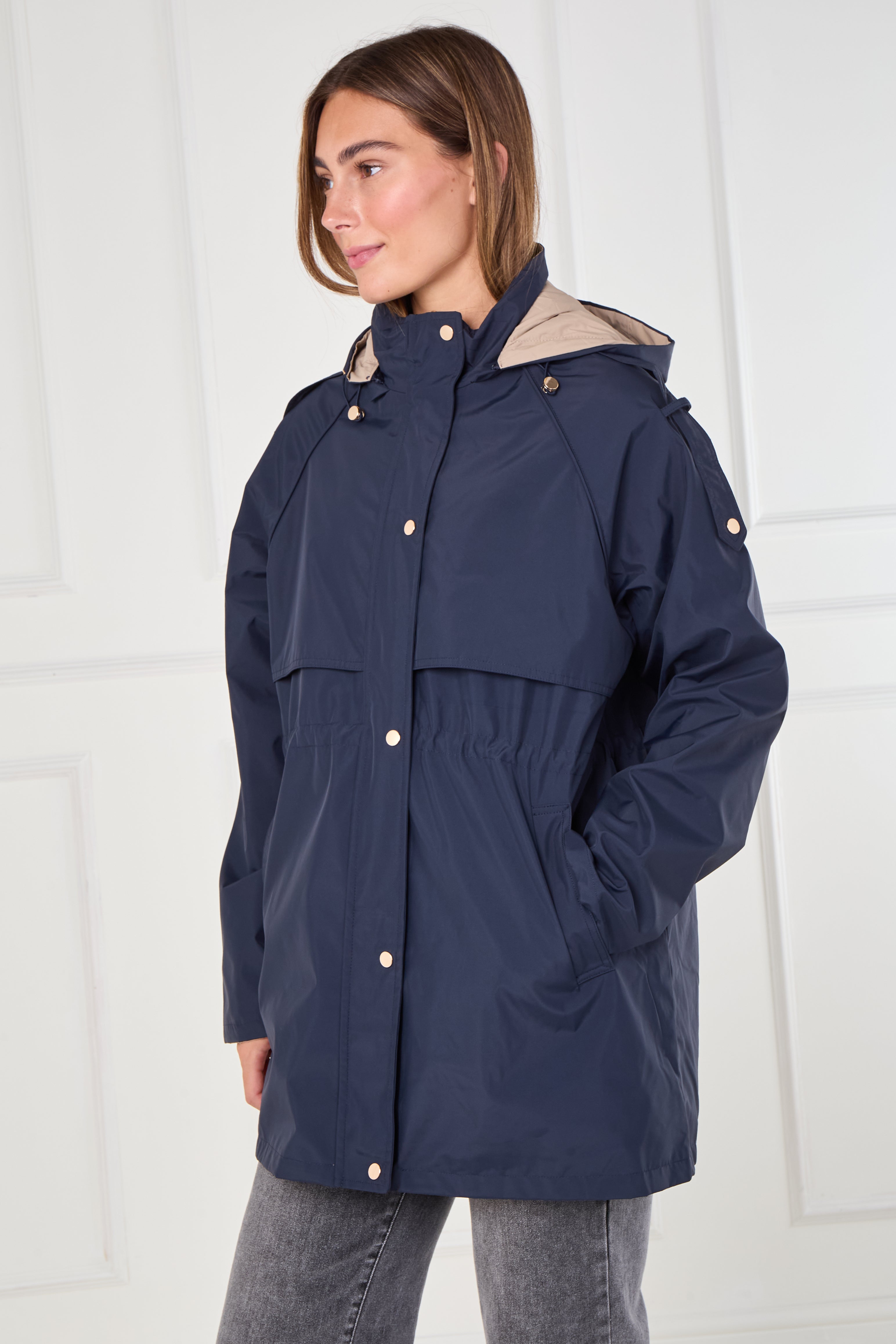 8Pcs Navy and Stone Reversible Parka