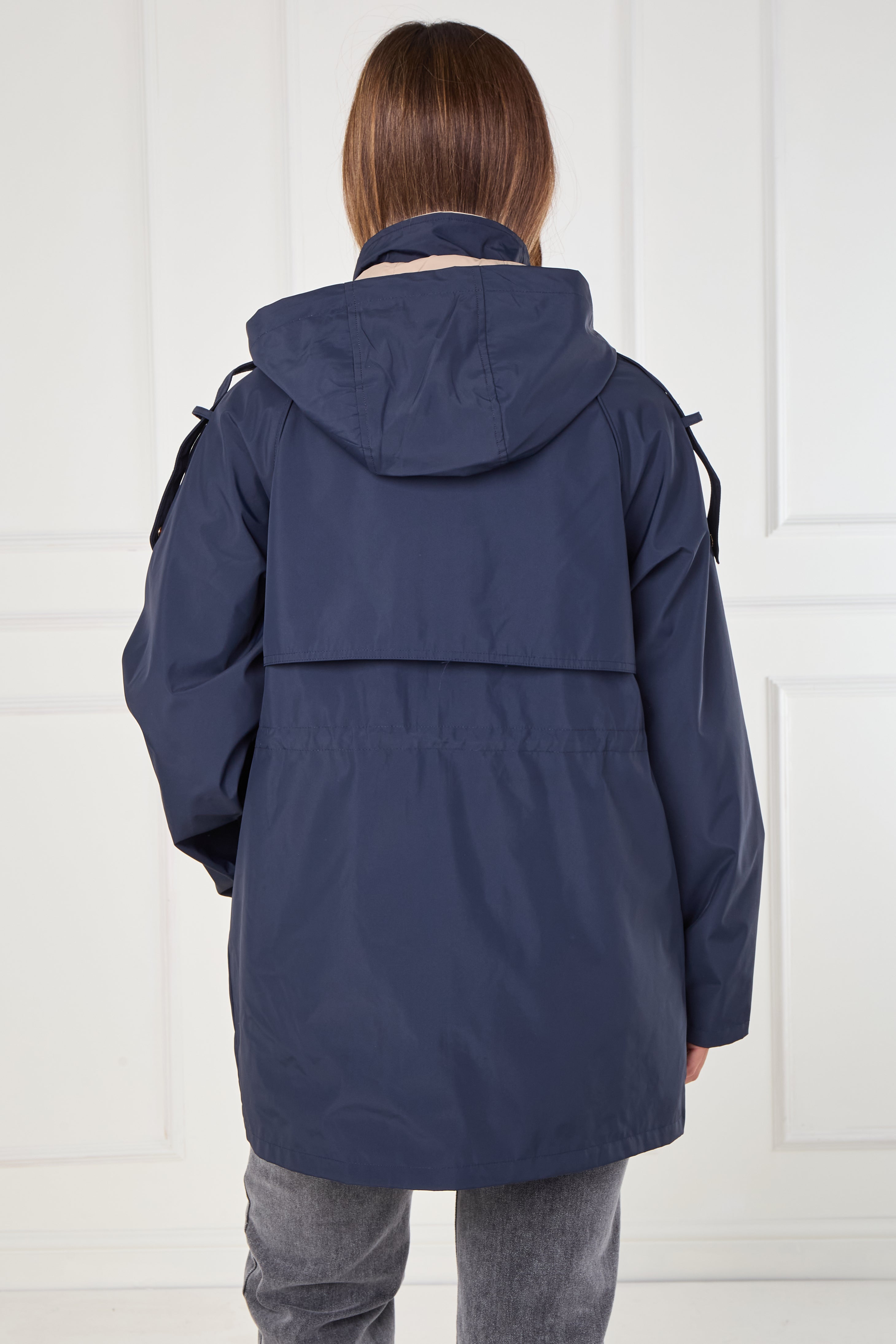 8Pcs Navy and Stone Reversible Parka