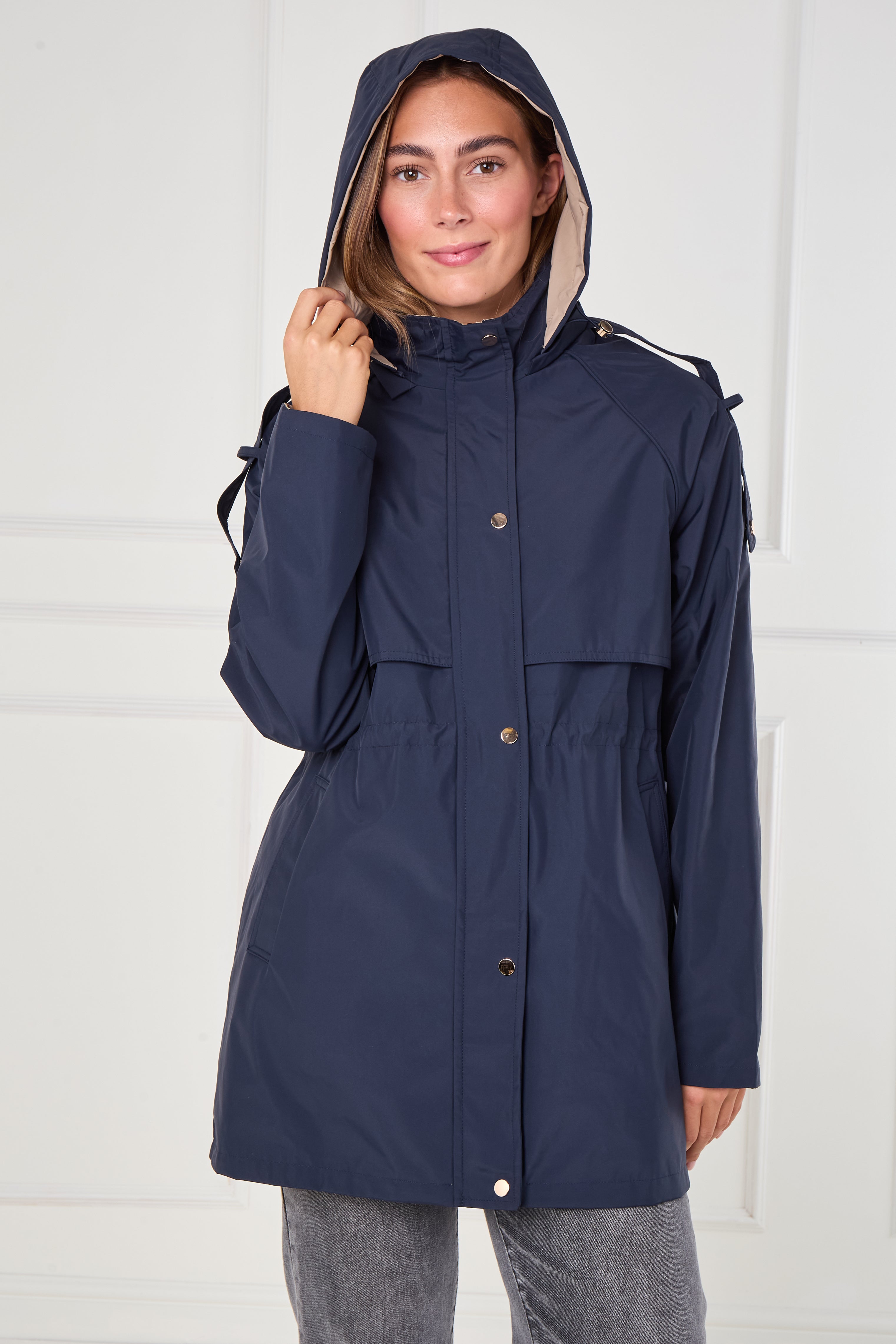 8Pcs Navy and Stone Reversible Parka