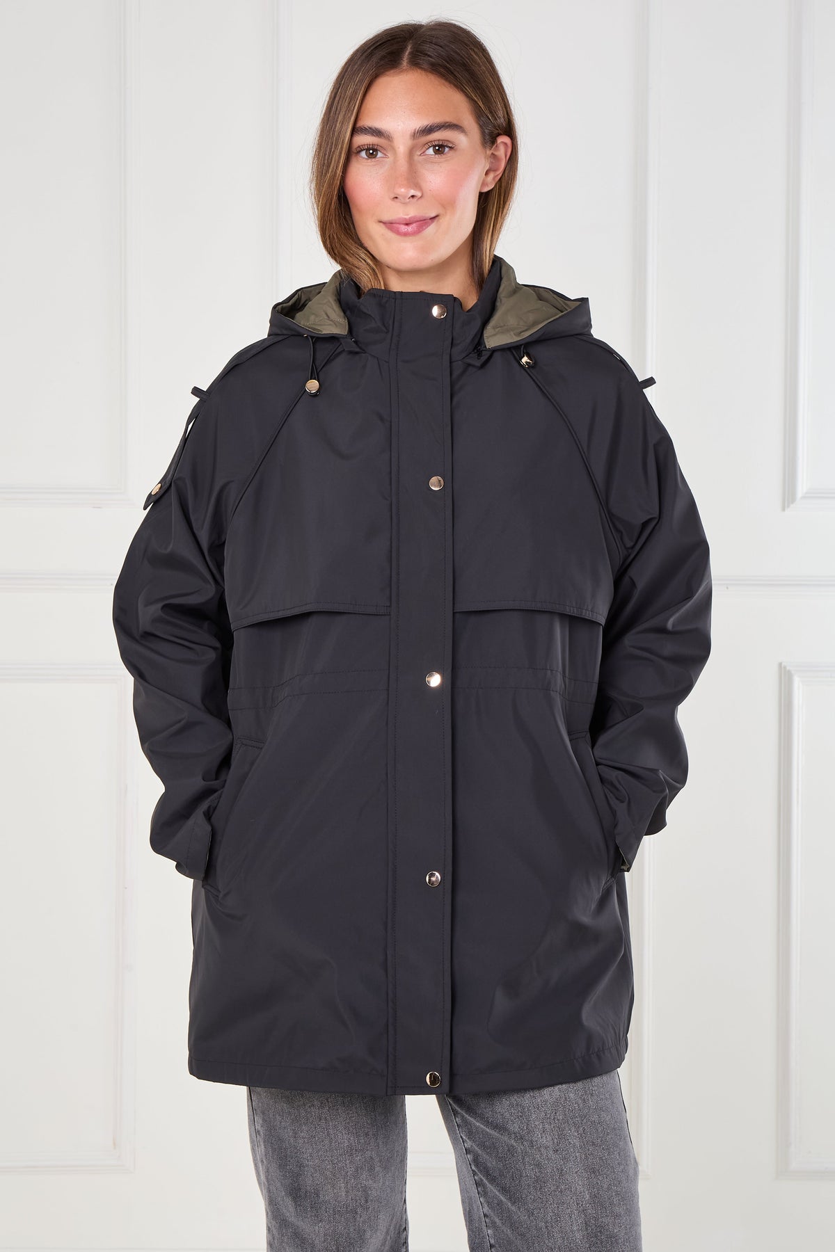 8Pcs Black and Khaki Reversible Parka