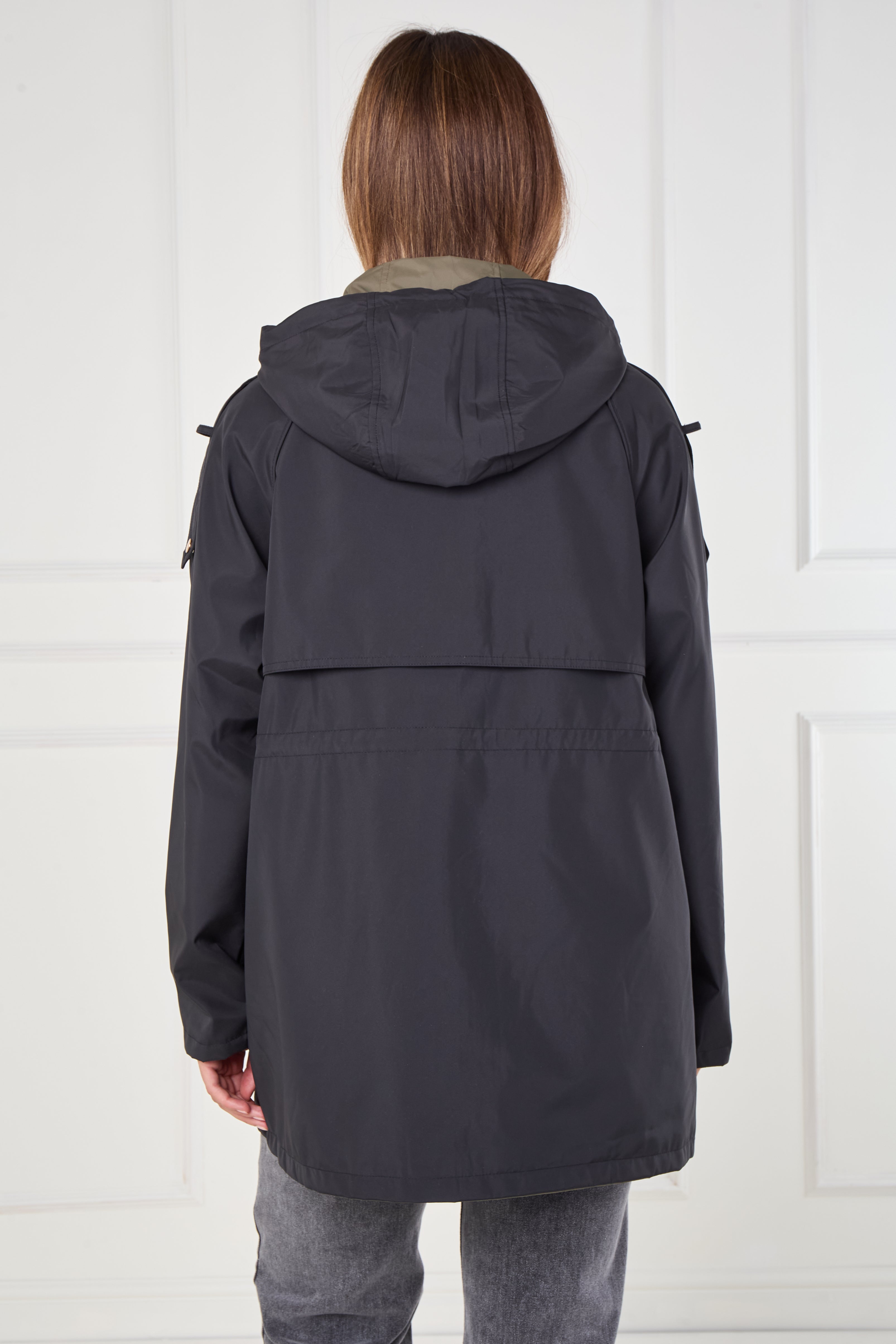 8Pcs Black and Khaki Reversible Parka