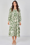 8Pcs Sage Bloom Smock Midaxi Dress