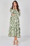 8Pcs Sage Bloom Smock Midaxi Dress