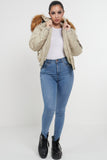 8Pcs Beige Bomber Para Jacket