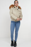 8Pcs Beige Bomber Para Jacket