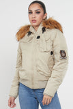 8Pcs Beige Bomber Para Jacket